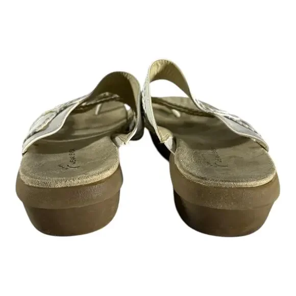 Wear Ever Freeda White Wedge Sandals Women’s Thongs Shoes 10M Slip On - Picture 5 of 10